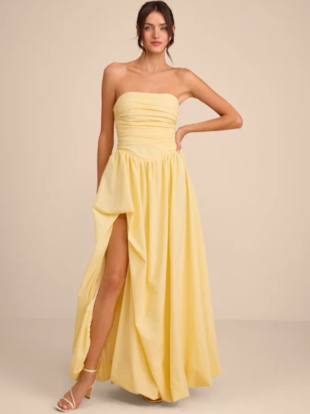 Lulus Marilou Light Yellow Dress